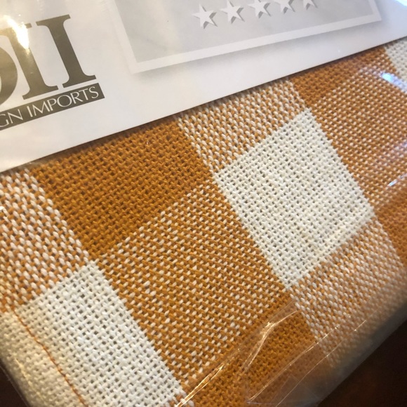 Burnt Orange Gingham Table Runner NWT - Picture 3 of 7